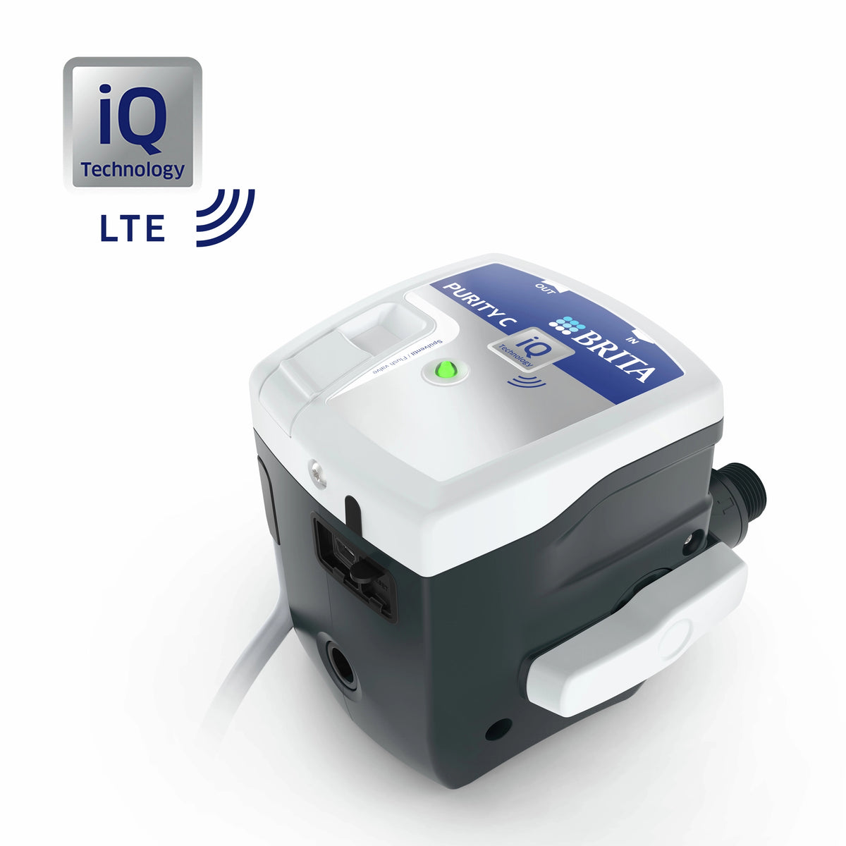 BRITA PURITY C filter head with iQ Technology and LTE connectivity.
