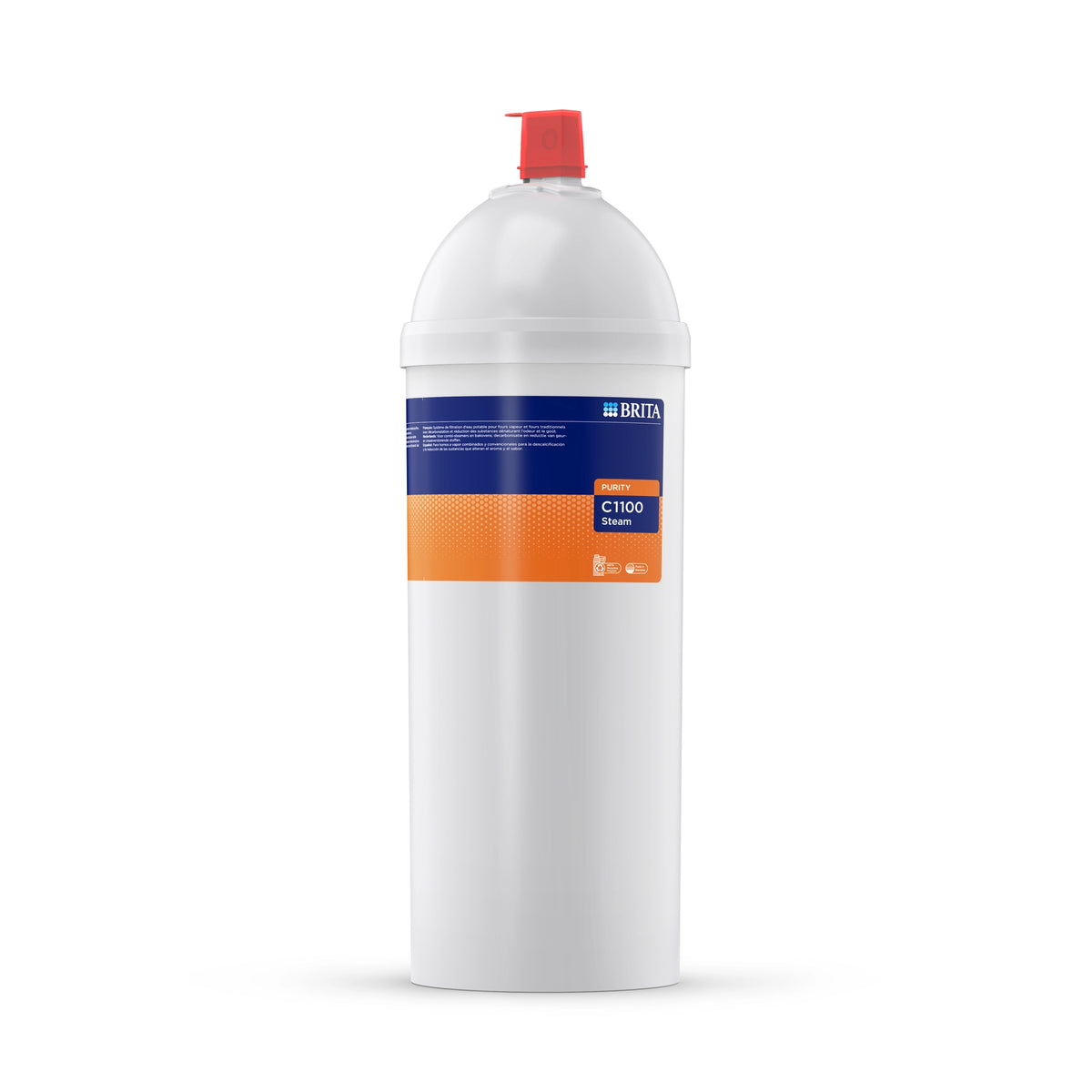 cartouche filtrante BRITA PURITY C1100 vapeur sur fond blanc