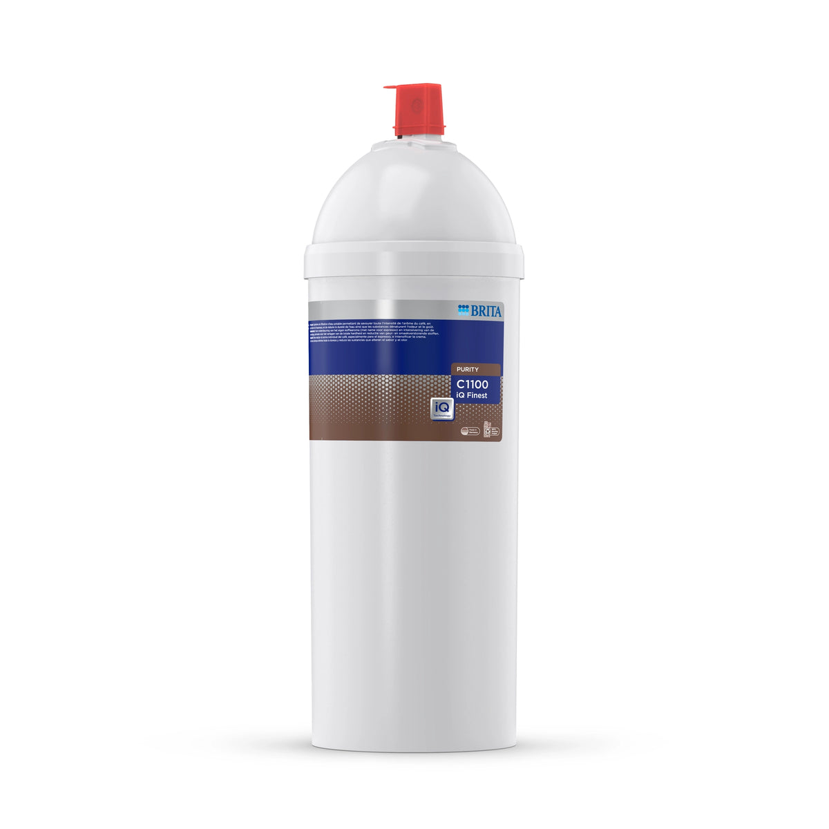 cartouche filtrante BRITA PURITY C1100 iQ Finest sur fond blanc.