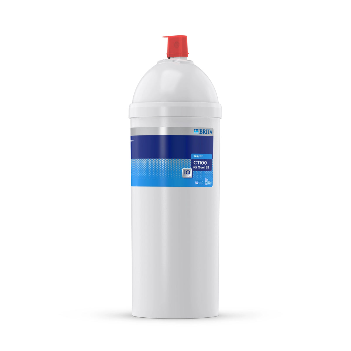 cartouche filtrante BRITA PURITY C1100 iQ Quell ST sur fond blanc.