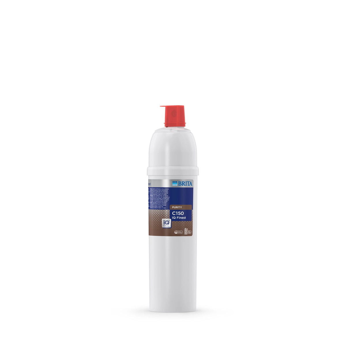 cartouche filtrante BRITA PURITY C150 iQ Finest sur fond blanc.