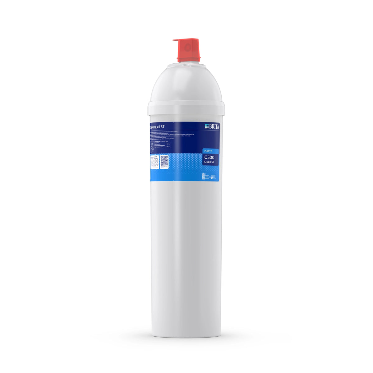 BRITA water filter cartridge PURITY C500 Quell ST on a white background