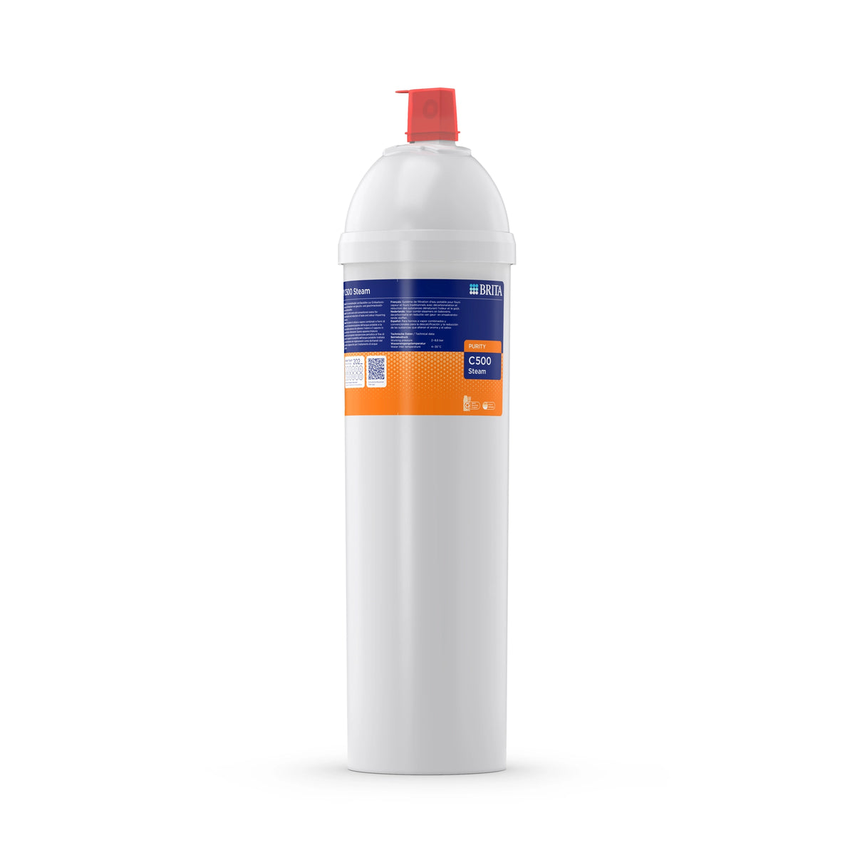 cartouche filtrante BRITA PURITY C500 vapeur sur fond blanc